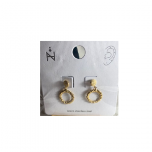 PENDIENTES DE ACERO DORADOS