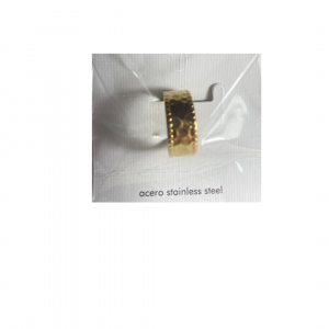 ANILLO DE ACERO DORADO (Tamaño ajustable)