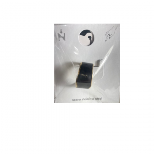 ANILLO DE  ACERO DORADO Y NEGRO (Tamaño ajustable)