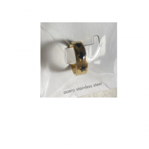 ANILLO DE ACERO CON ESTRELLAS NEGRAS (Tamaño ajustable)